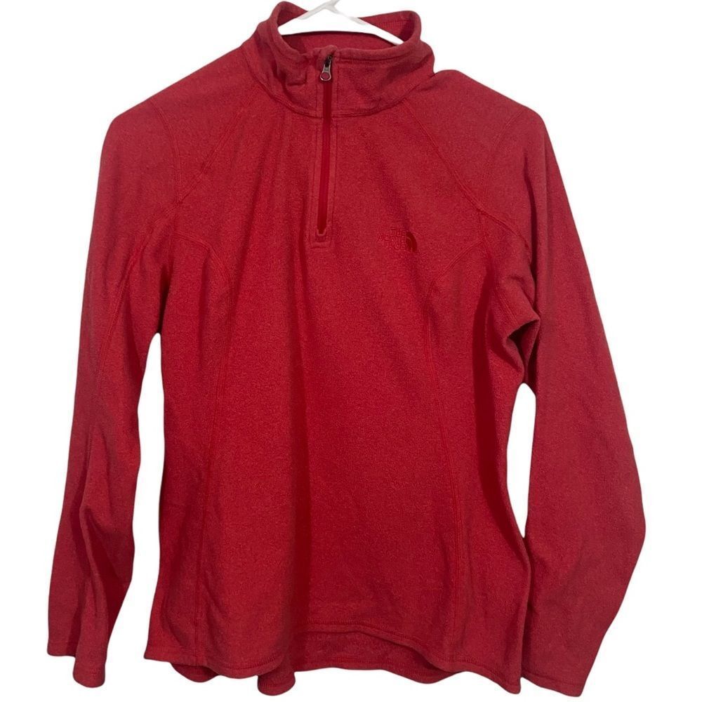 The North Face Red Half Zip Pullover Fleece Jacket